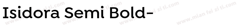 Isidora Semi Bold字体转换
